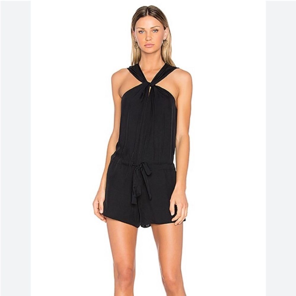 Rag & Bone Black Romper Cross Cross Size Small Li… - image 1